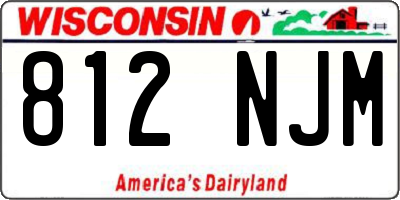 WI license plate 812NJM