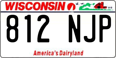 WI license plate 812NJP
