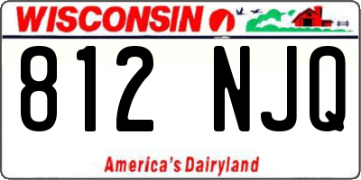 WI license plate 812NJQ