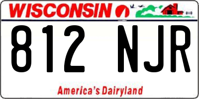 WI license plate 812NJR