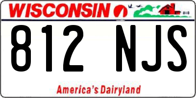 WI license plate 812NJS