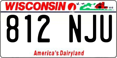 WI license plate 812NJU