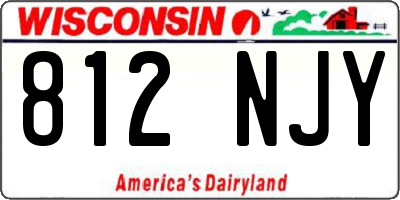 WI license plate 812NJY