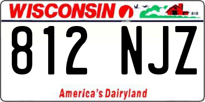 WI license plate 812NJZ