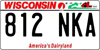 WI license plate 812NKA