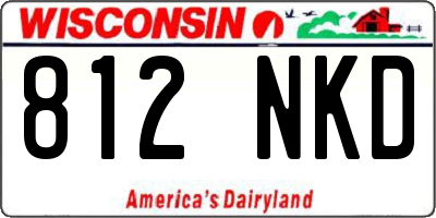 WI license plate 812NKD