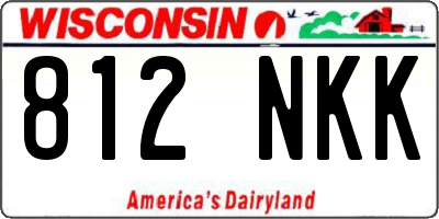 WI license plate 812NKK