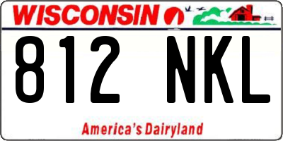 WI license plate 812NKL