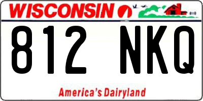 WI license plate 812NKQ