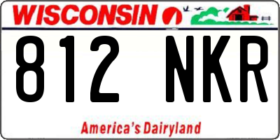 WI license plate 812NKR