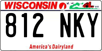 WI license plate 812NKY