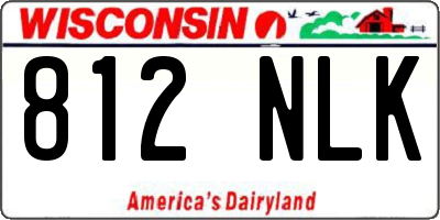 WI license plate 812NLK