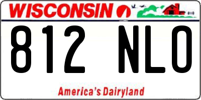 WI license plate 812NLO