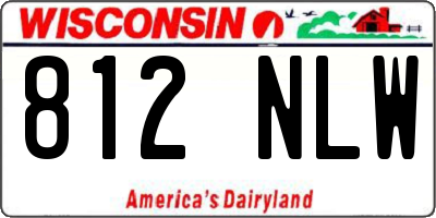 WI license plate 812NLW