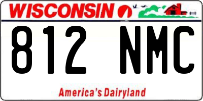 WI license plate 812NMC