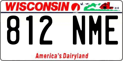 WI license plate 812NME