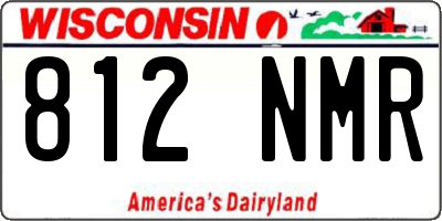 WI license plate 812NMR