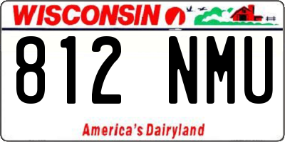 WI license plate 812NMU
