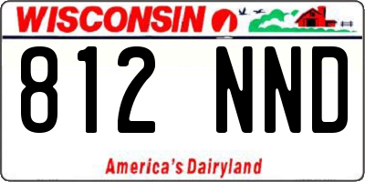 WI license plate 812NND