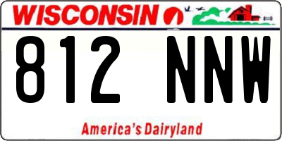 WI license plate 812NNW