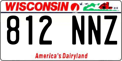 WI license plate 812NNZ