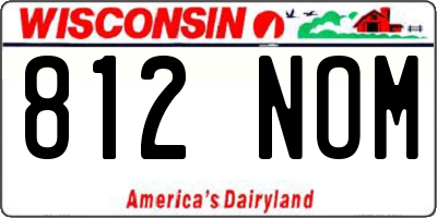 WI license plate 812NOM
