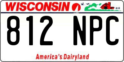 WI license plate 812NPC