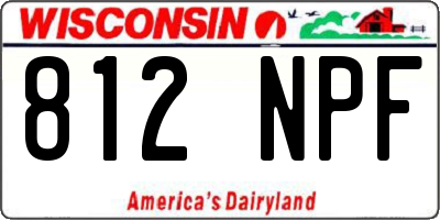 WI license plate 812NPF
