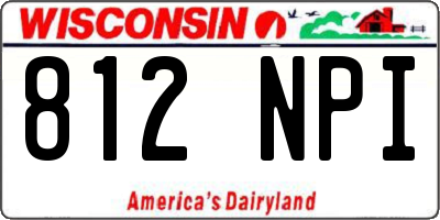 WI license plate 812NPI