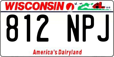 WI license plate 812NPJ