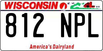 WI license plate 812NPL