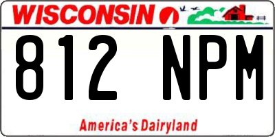 WI license plate 812NPM