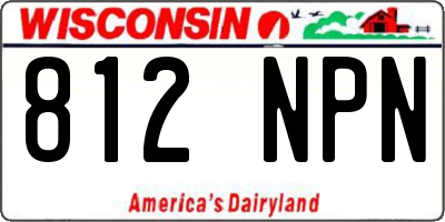 WI license plate 812NPN