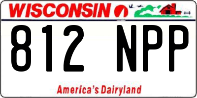WI license plate 812NPP