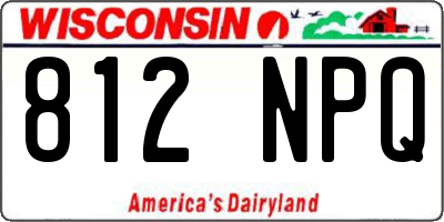 WI license plate 812NPQ