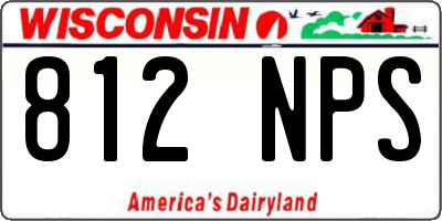 WI license plate 812NPS