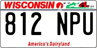 WI license plate 812NPU