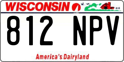 WI license plate 812NPV
