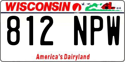 WI license plate 812NPW