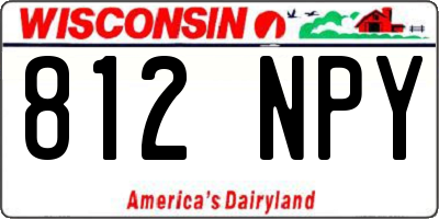 WI license plate 812NPY