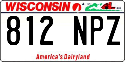 WI license plate 812NPZ
