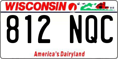 WI license plate 812NQC