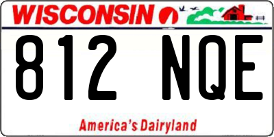 WI license plate 812NQE