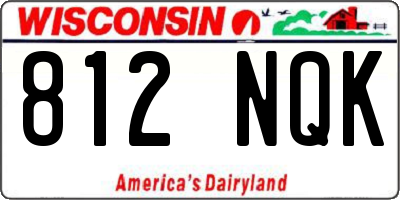 WI license plate 812NQK