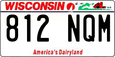 WI license plate 812NQM