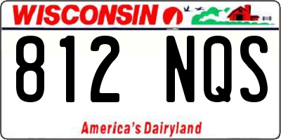 WI license plate 812NQS