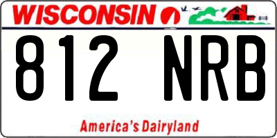 WI license plate 812NRB