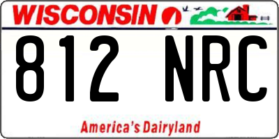 WI license plate 812NRC