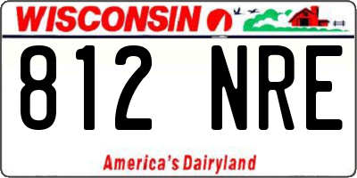 WI license plate 812NRE