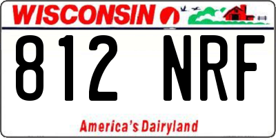 WI license plate 812NRF